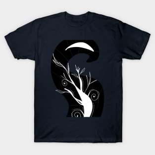 S Tree Black White T-Shirt